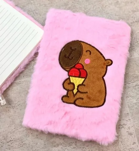 CADERNO/AGENDA PELUCIA CAPIVARA